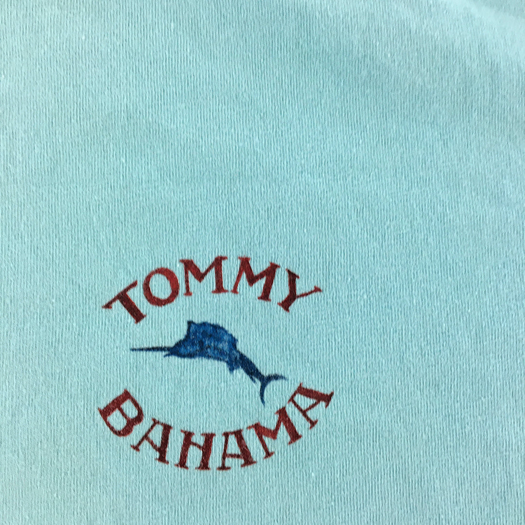 Tommy Bahama Mens T-Shirt Size L Blue Logo Short Sleeve Crew Neck Tee