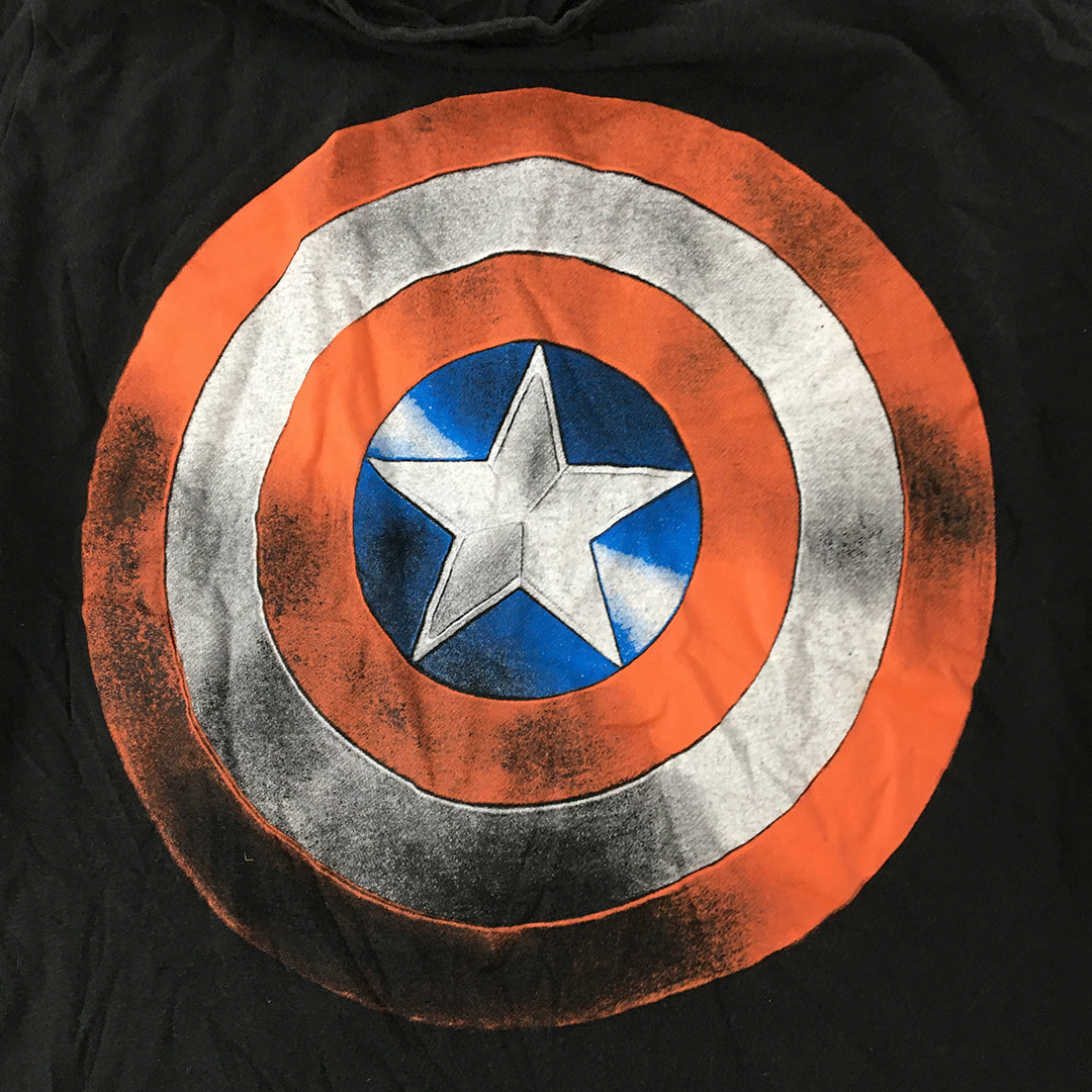 Marvel Avengers Mens T-Shirt Size M Black Captain America Age Of Ultron