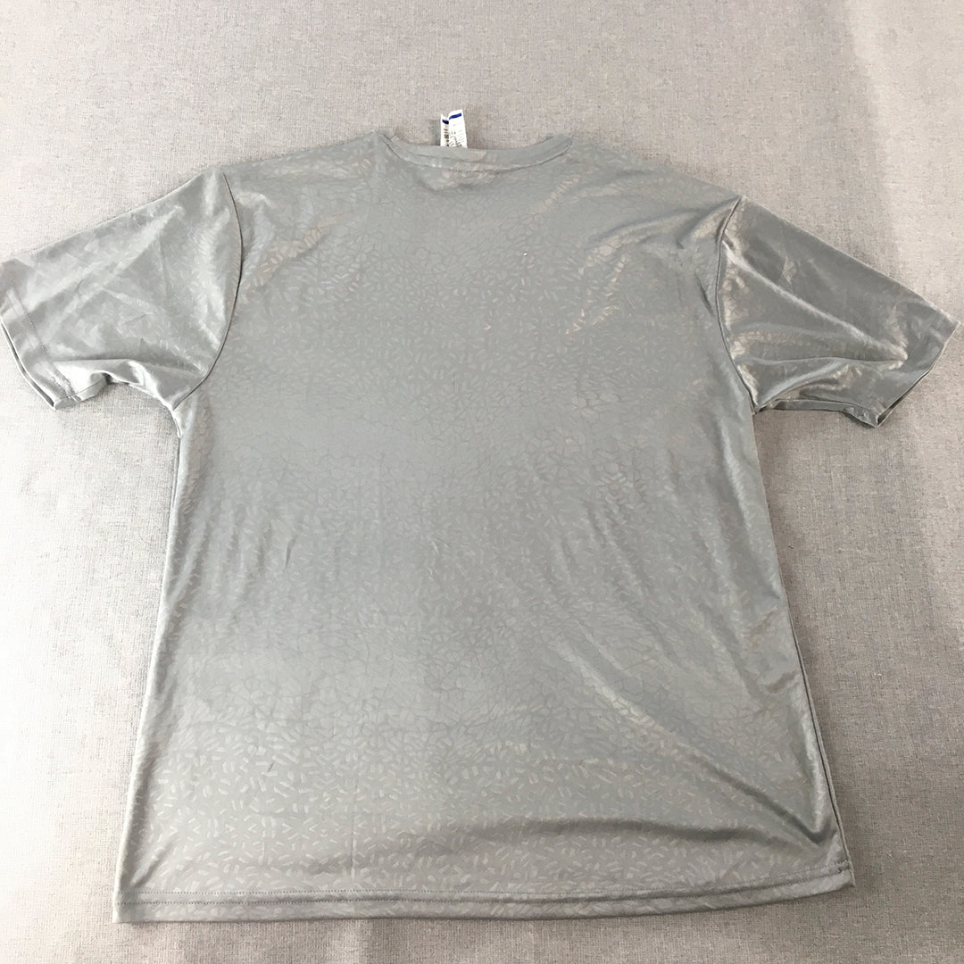 Brink Mens T-Shirt Size M Grey Logo Crew Neck Short Sleeve Tee