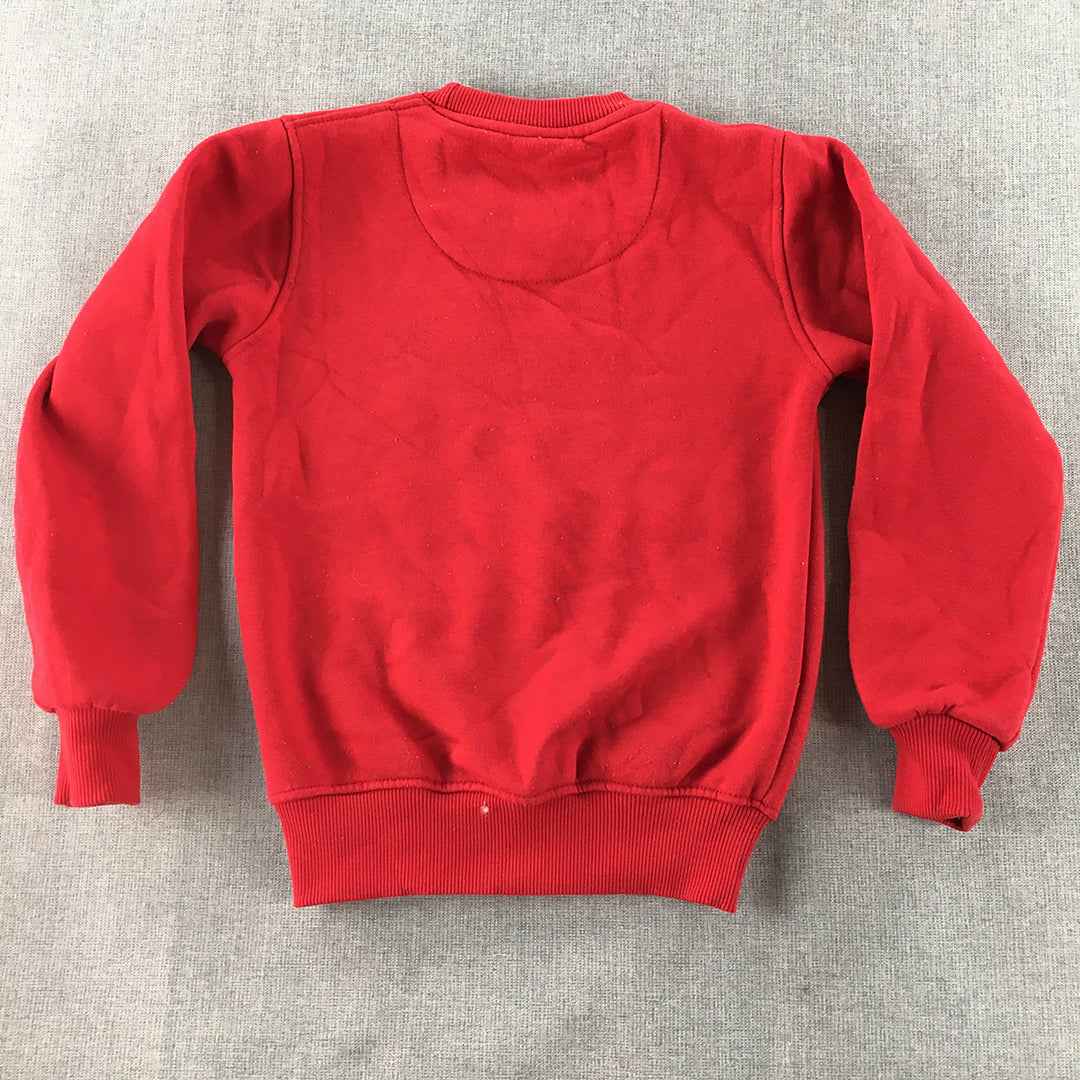 Gant Kids Boys Sweater Size 2 - 3 Years Red Big Embroidered Logo Jumper