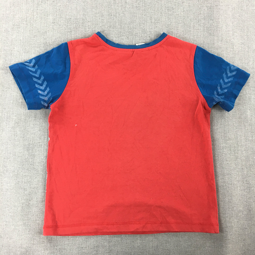 Disney Planes Kids Boys T-Shirt Size 6 Red Short Sleeve Crew Neck Top