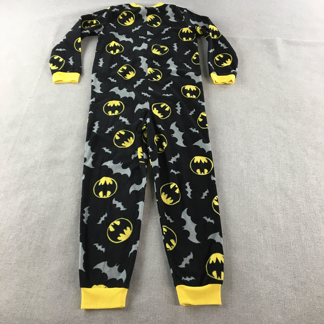 Batman Kids Boys Jumpsuit Size 8 Black One-Piece Romper Sleepwear Pajama