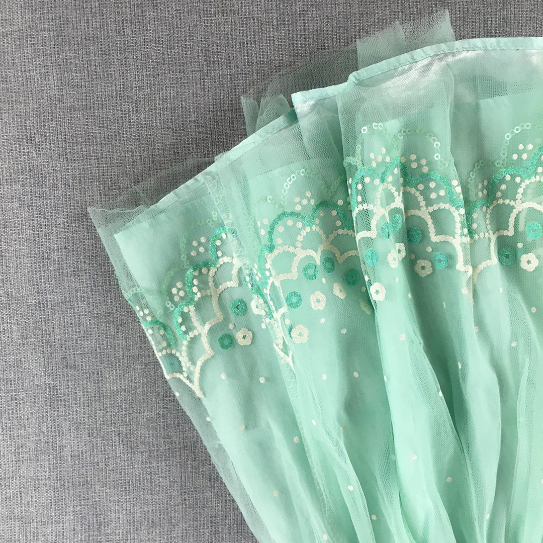 Little Princess Kids Girls Tutu Skirt Size 3 - 4 Years Green Elastic Waist