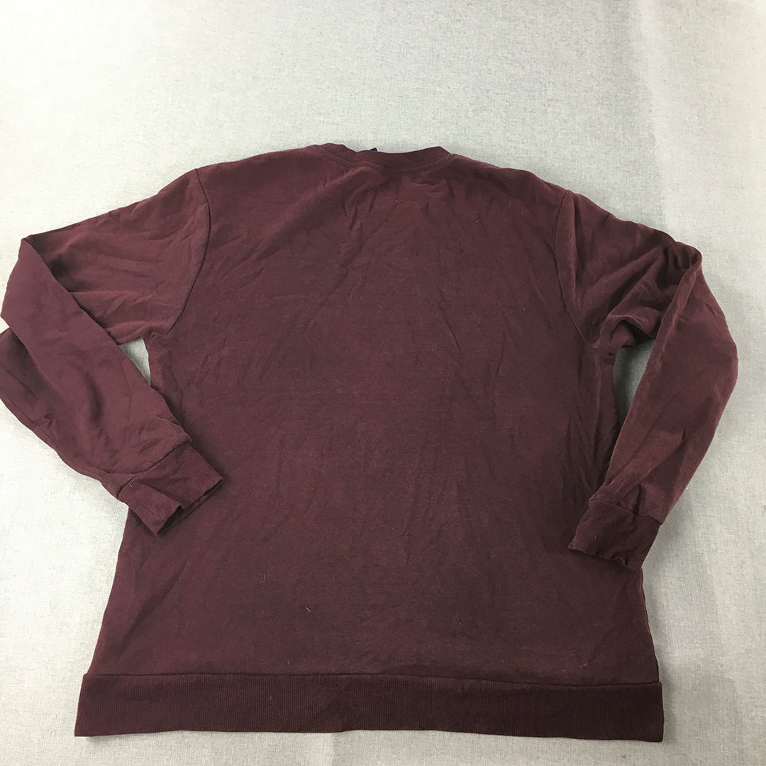 H&M Mens Crew Neck Sweater Size M Purple Pullover Jumper