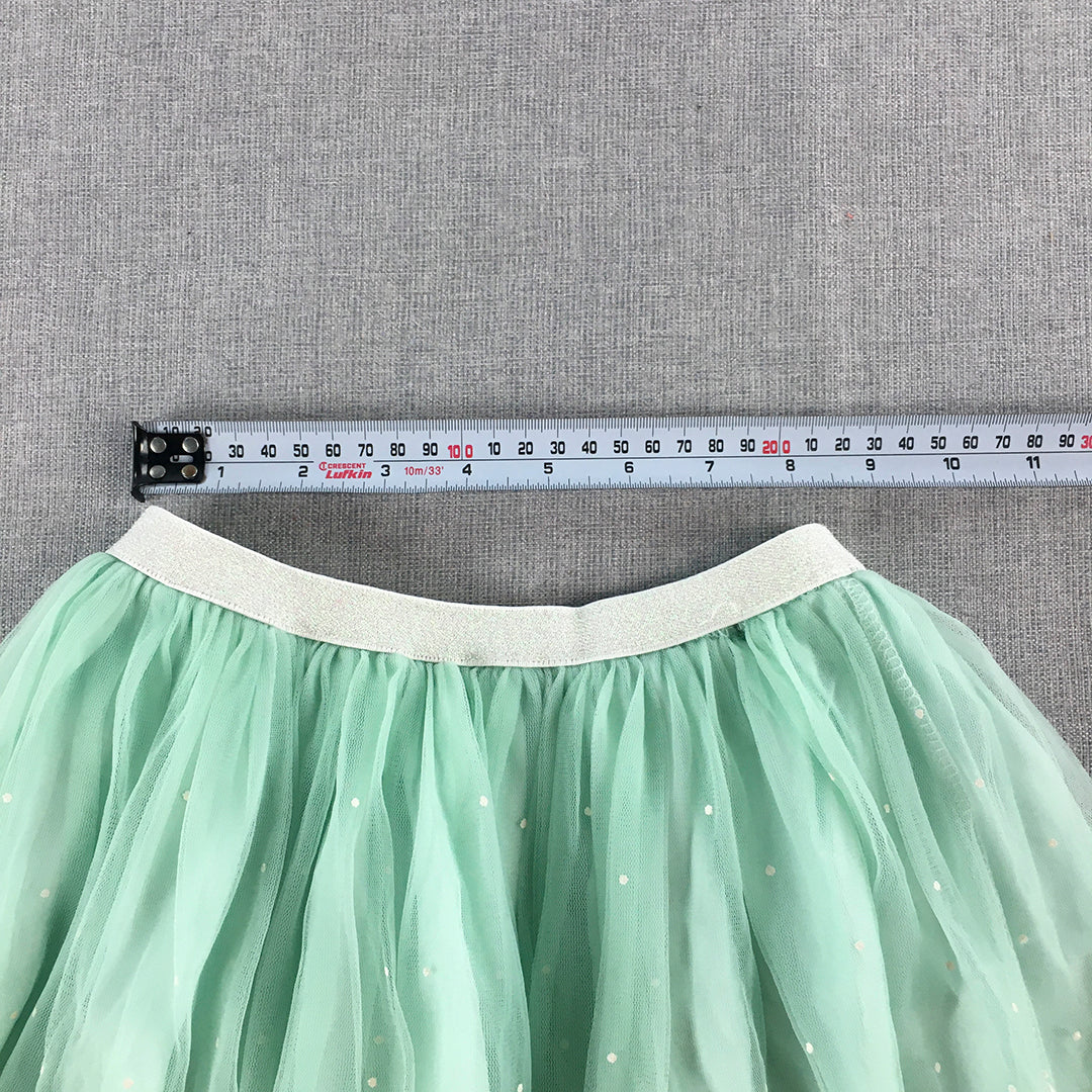 Little Princess Kids Girls Tutu Skirt Size 3 - 4 Years Green Elastic Waist