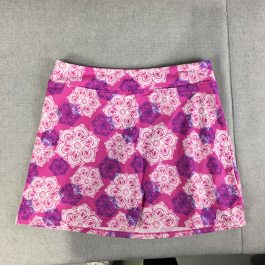 Tranquility By Colorado Womens Mini Skirt size S Purple Floral Stretch