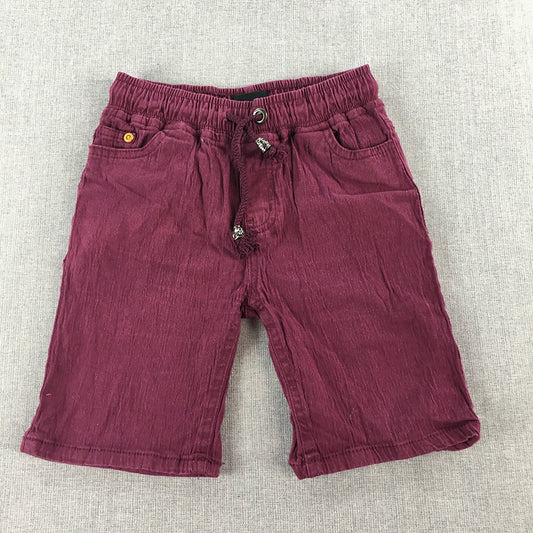 H&M Kids Boys Shorts Size 10 Purple Elastic Waist Drawstring Pockets