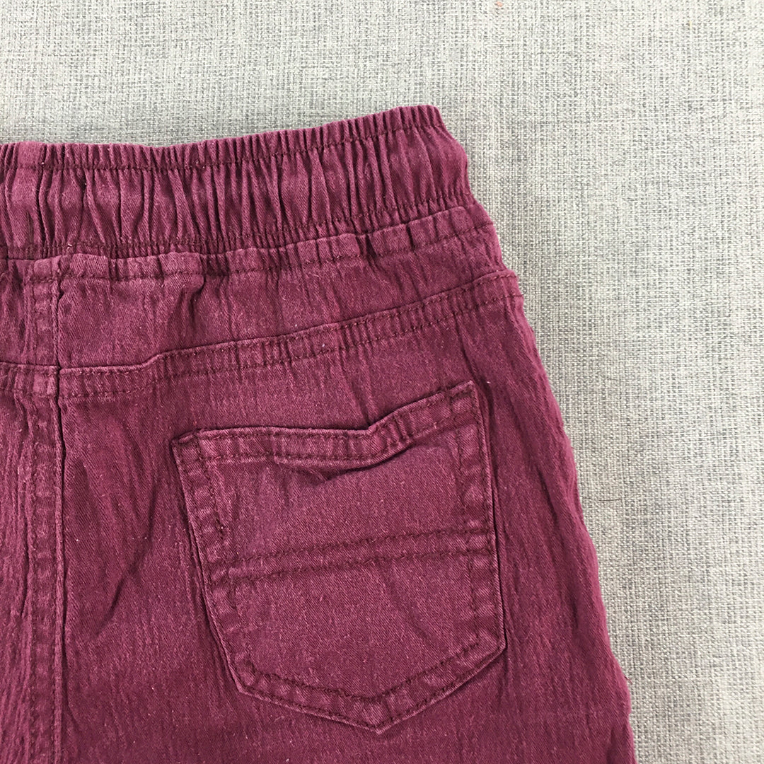 H&M Kids Boys Shorts Size 10 Purple Elastic Waist Drawstring Pockets