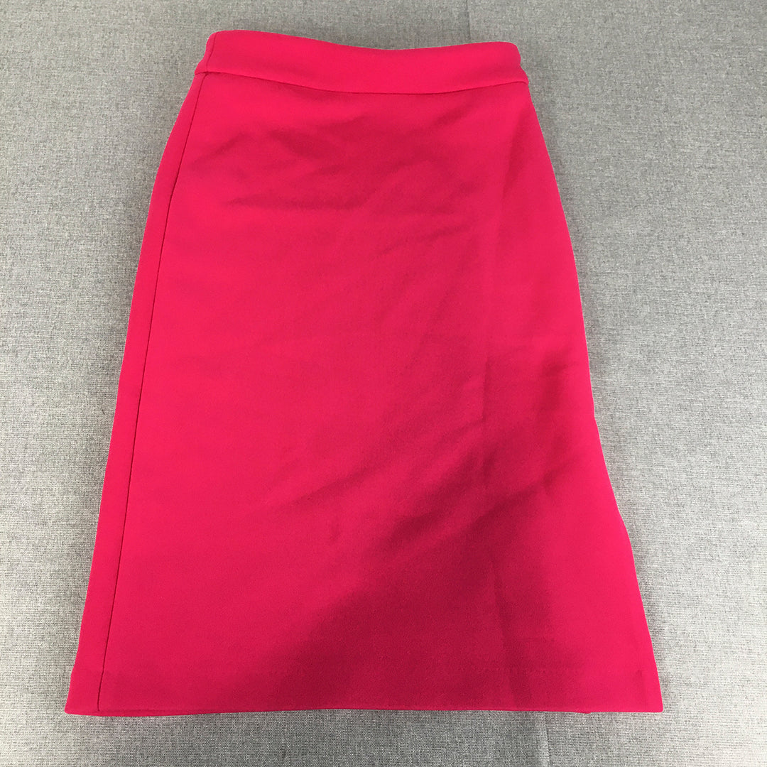 NEW Fayt Refined Womens A-Line Skirt Size 8 Pink Fayt The Label