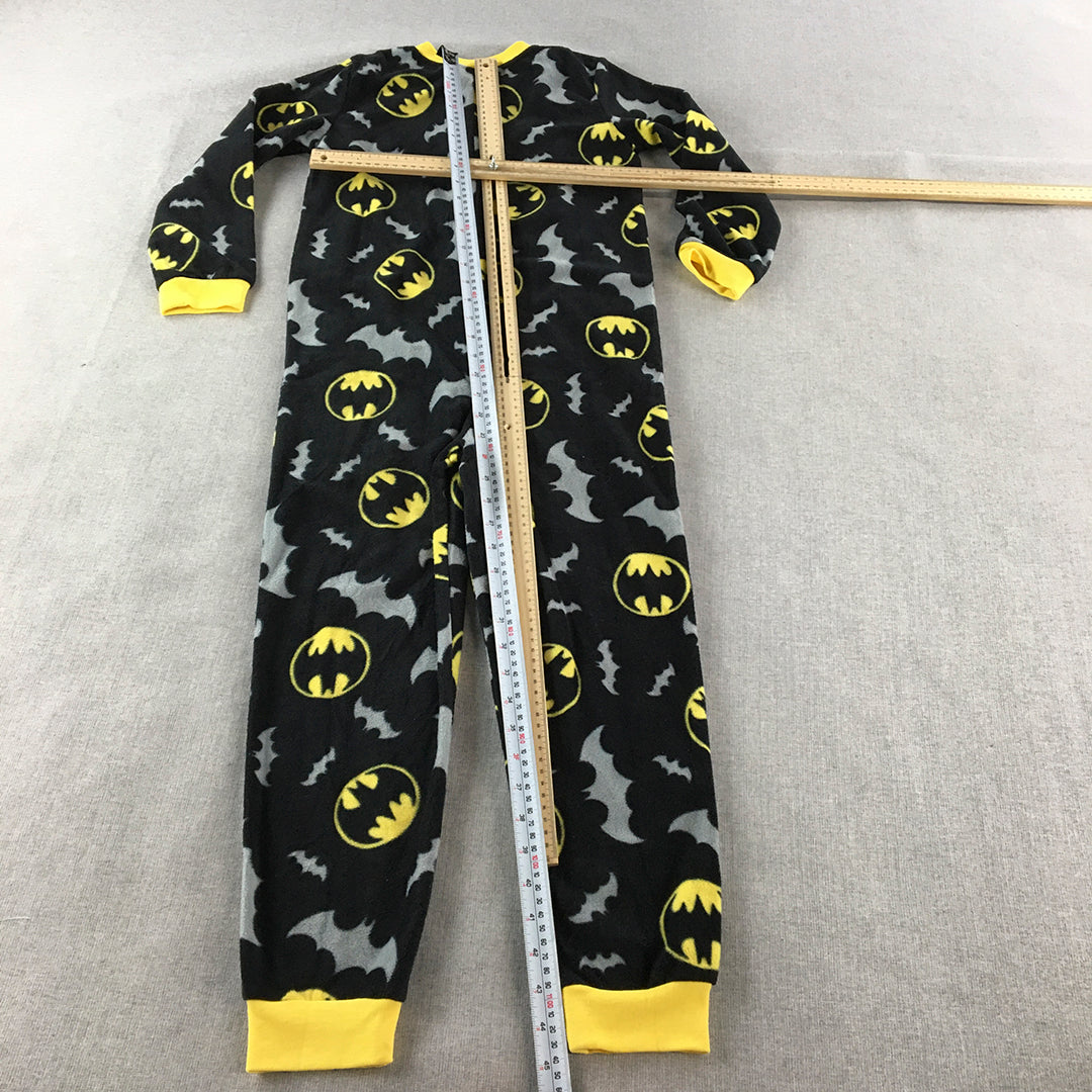 Batman Kids Boys Jumpsuit Size 8 Black One-Piece Romper Sleepwear Pajama