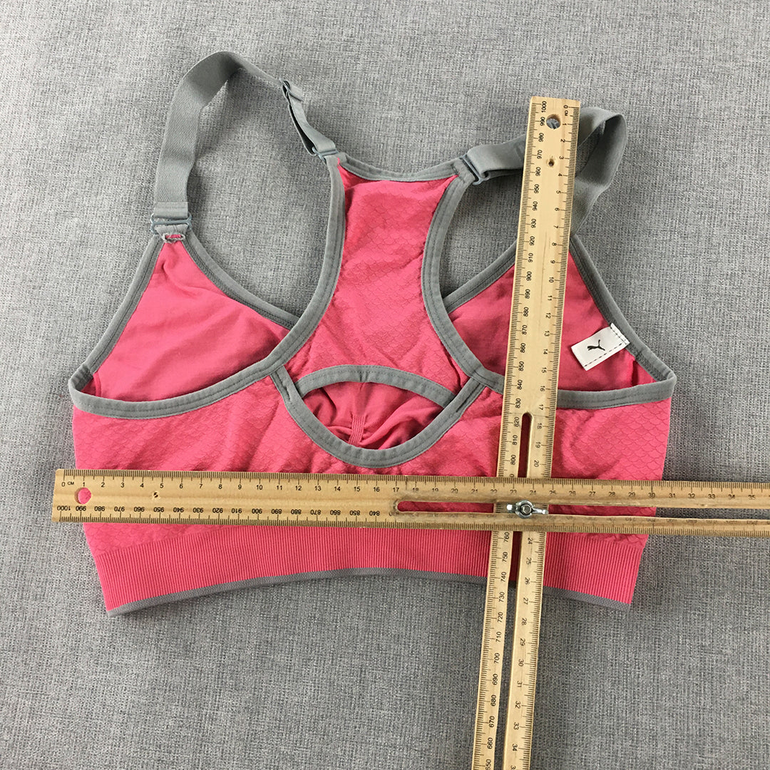 Puma Womens Sports Bra Size M Pink Cropped Top