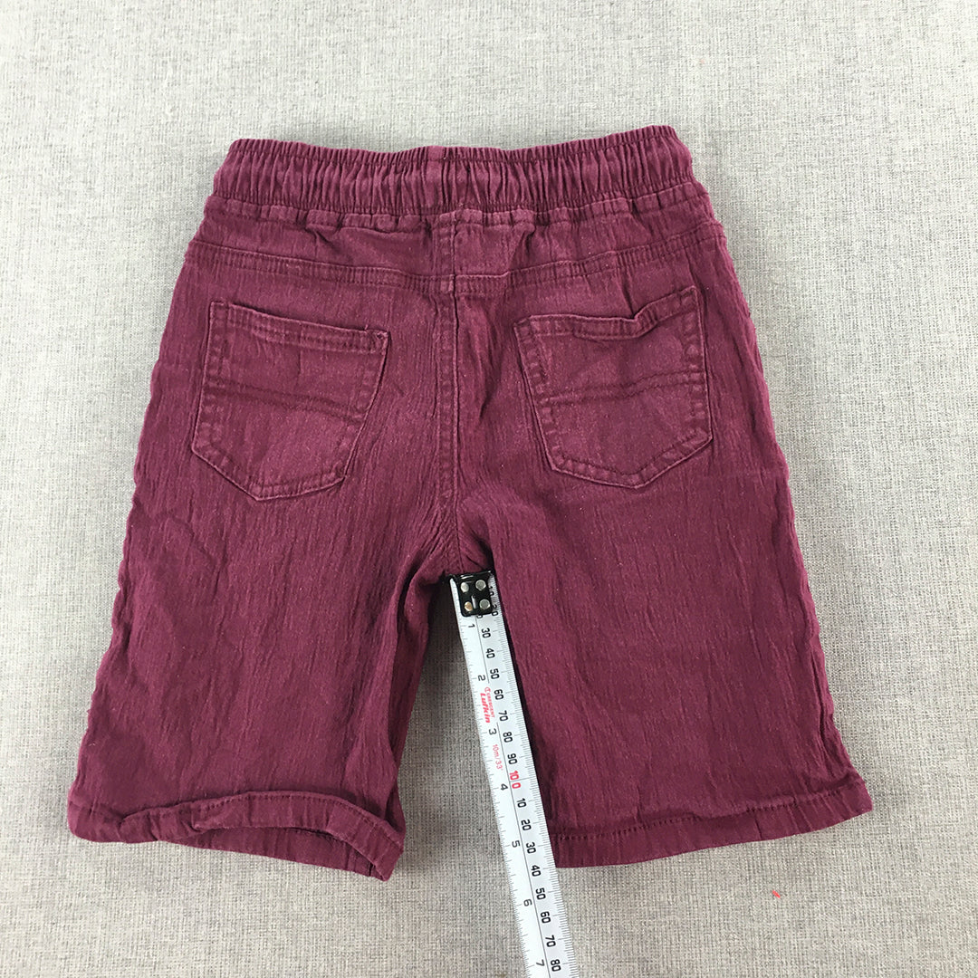 H&M Kids Boys Shorts Size 10 Purple Elastic Waist Drawstring Pockets