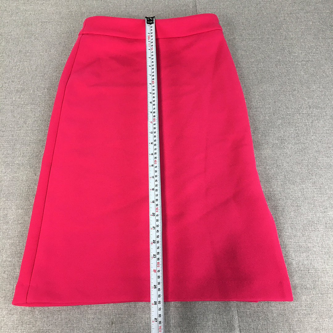 NEW Fayt Refined Womens A-Line Skirt Size 8 Pink Fayt The Label