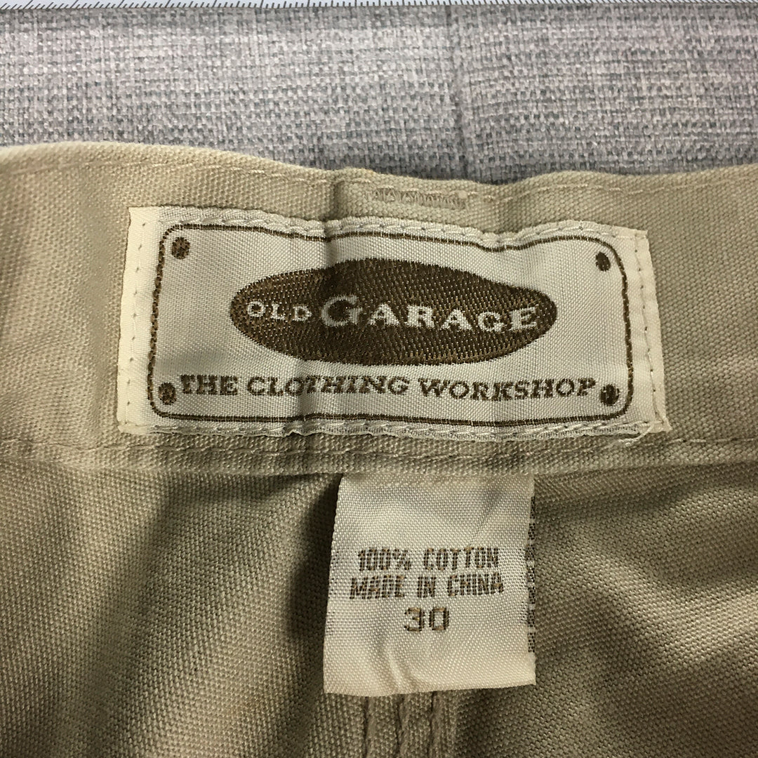 NEW OLD STOCK Old Garage Mens Pants Size 30 Brown Straight Leg Pockets