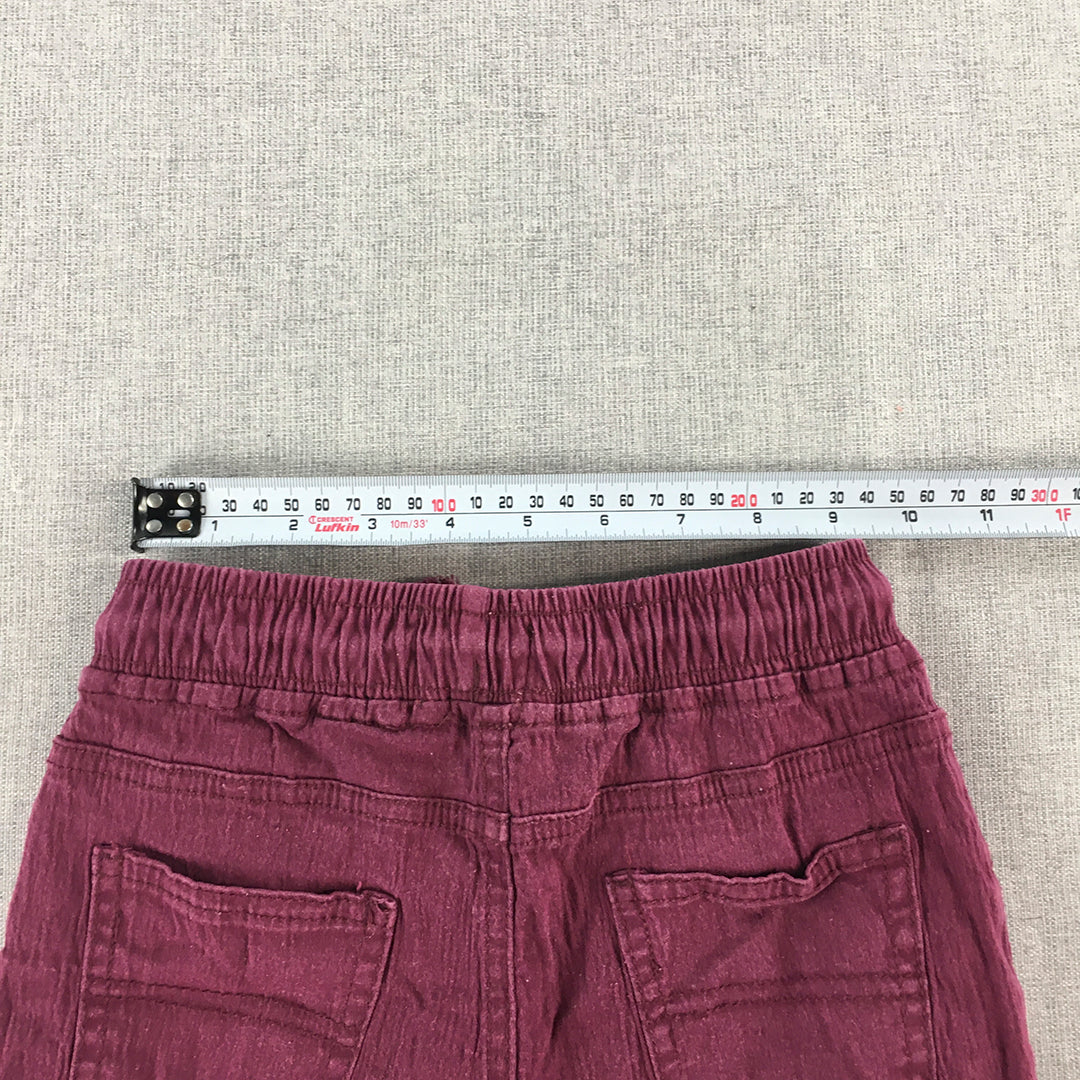 H&M Kids Boys Shorts Size 10 Purple Elastic Waist Drawstring Pockets