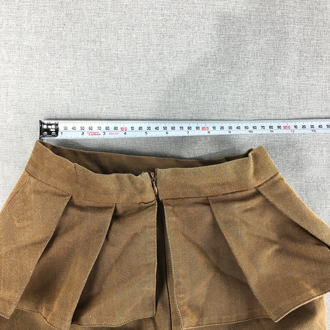 Sheike Womens Silk Blend Skirt Size 6 Brown Straight