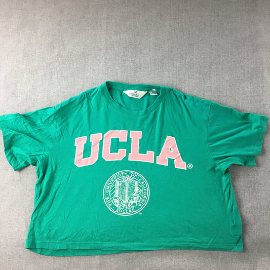 UCLA Kids Girls Cropped T-Shirt Size 13 - 14 Years Green USA College Top