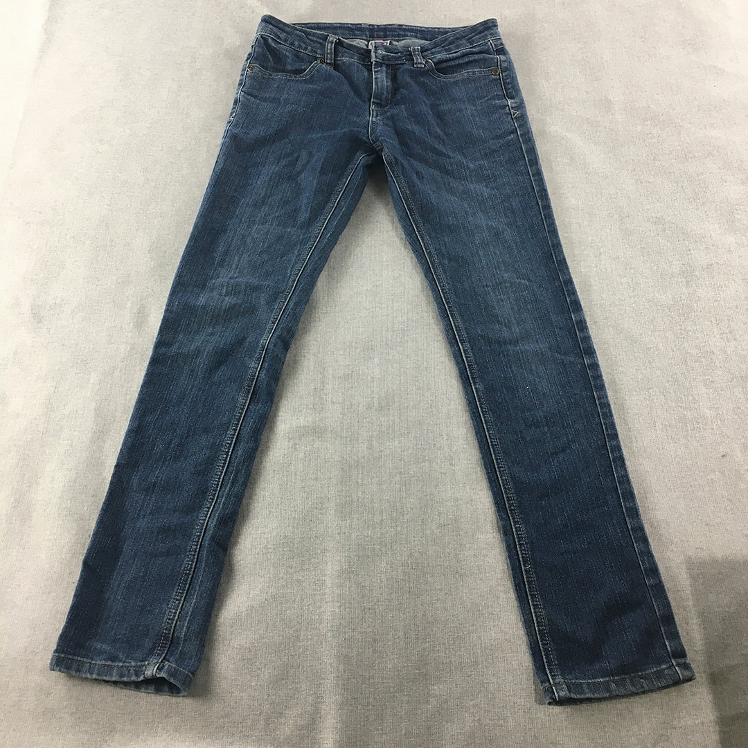 Vintage A 'n D Womens Skinny Jeans Size 12 Blue Dark Wash Denim