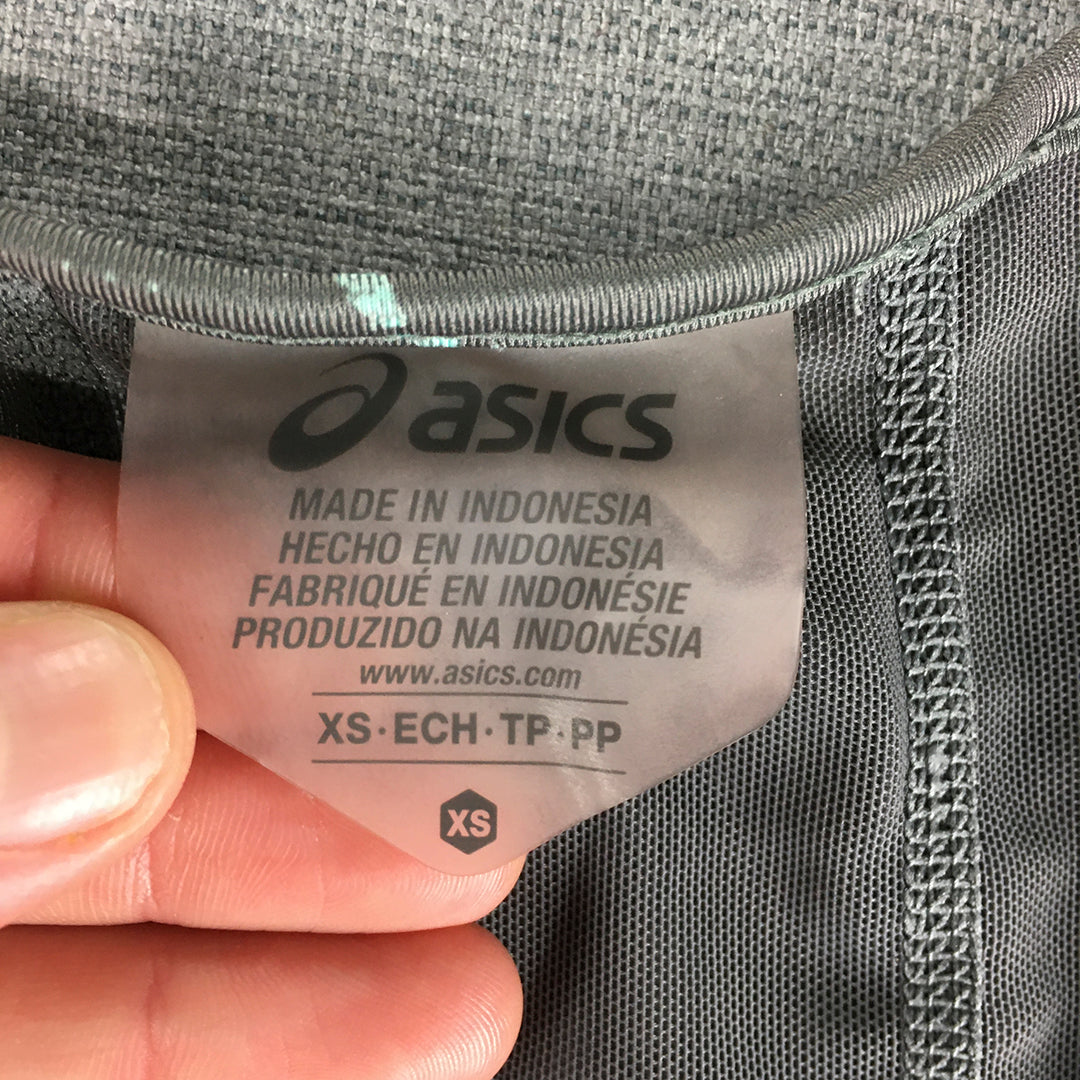 Asics Womens Cropped Top Size XS Grey Sleeveless Sports Bra