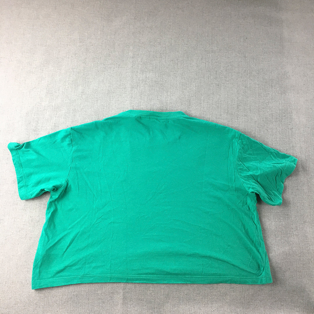 UCLA Kids Girls Cropped T-Shirt Size 13 - 14 Years Green USA College Top