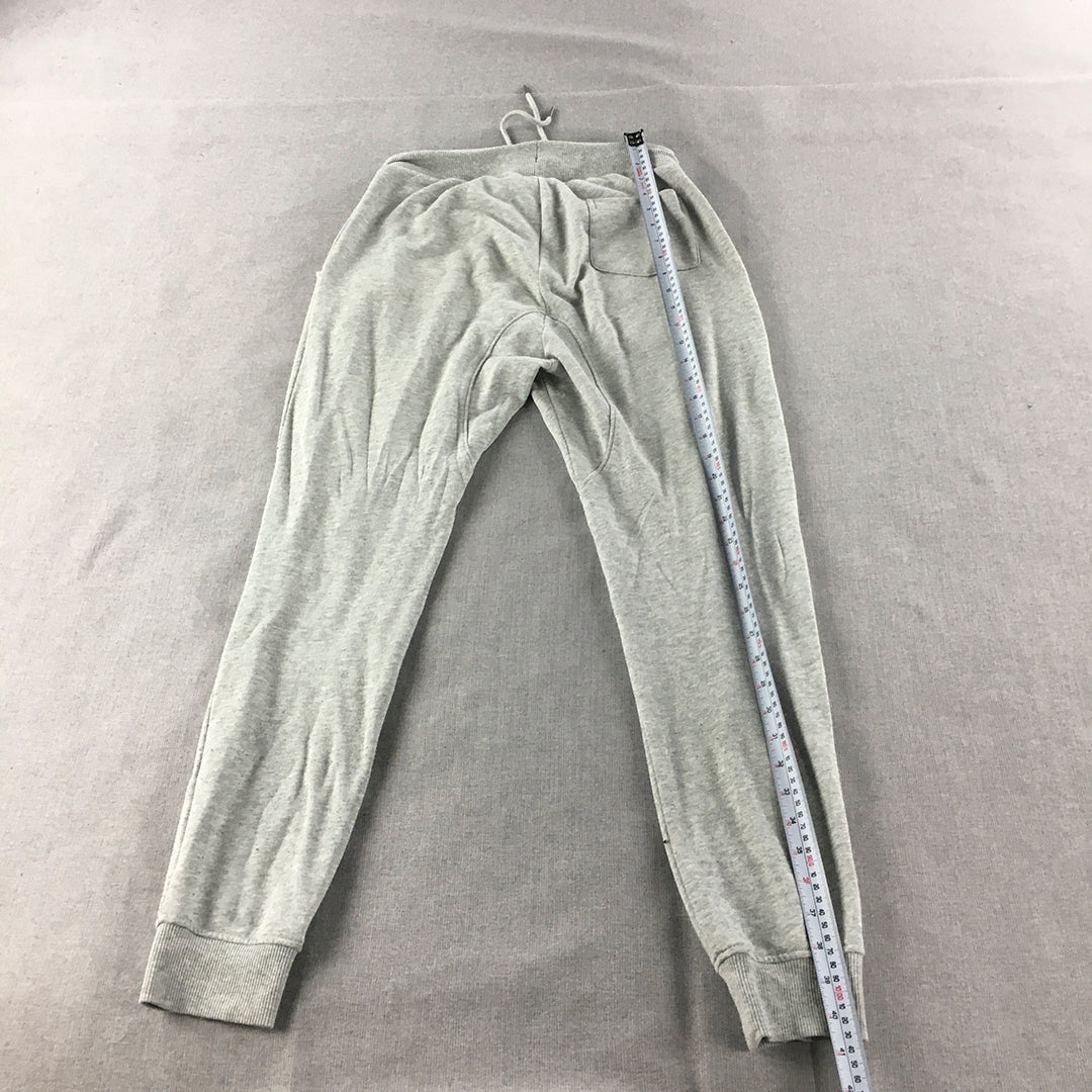 Champion Tracksuit Pants Size S Grey Logo Pockets Drawstring Jogger