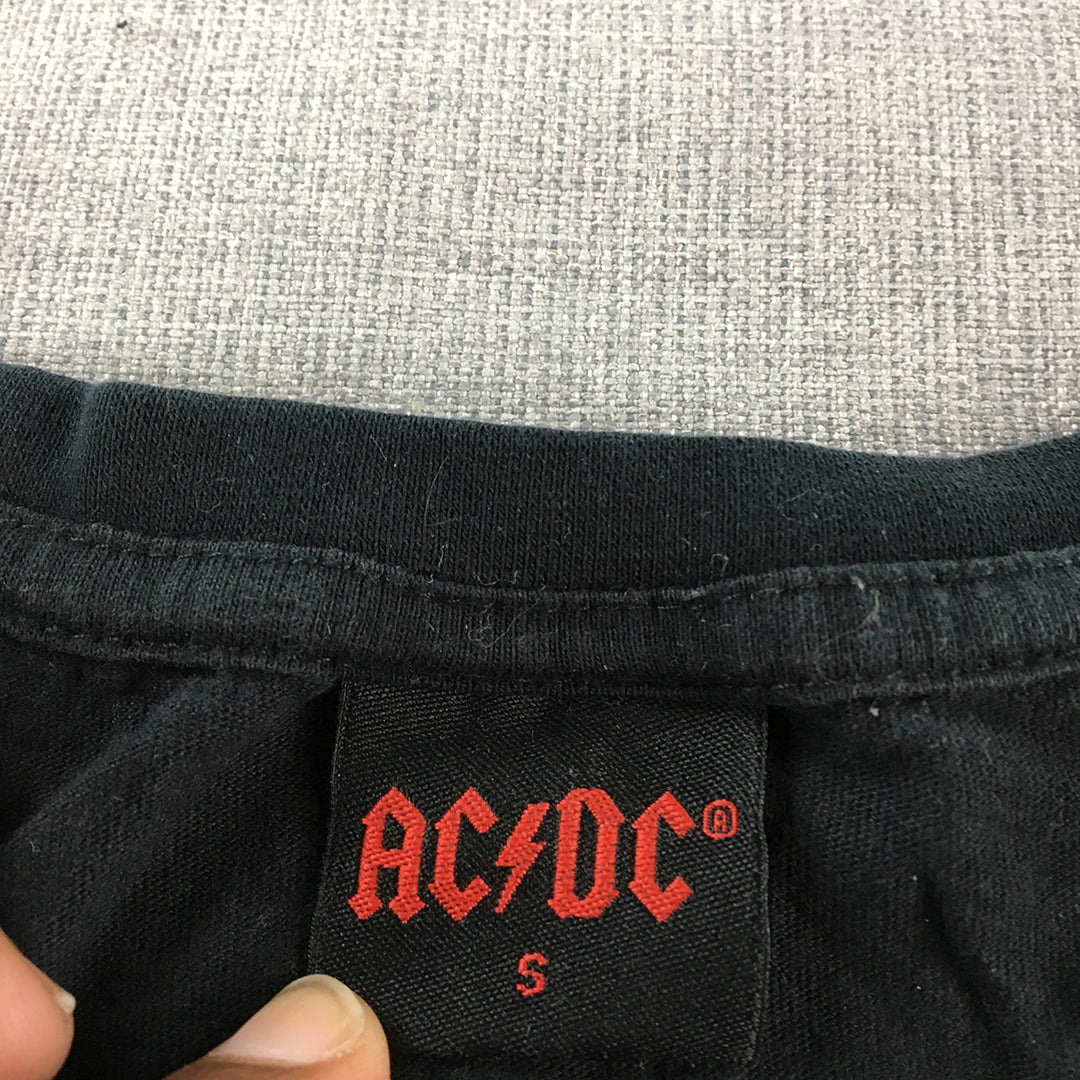 ACDC Back In Black Mens T-Shirt Size S Short Sleeve Rock Band Tee