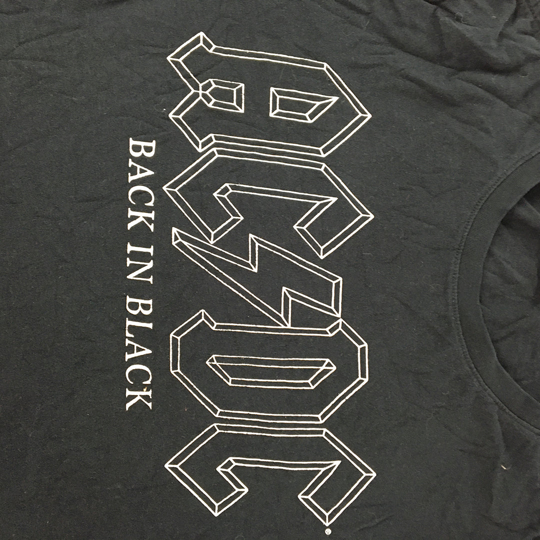 ACDC Back In Black Mens T-Shirt Size S Short Sleeve Rock Band Tee