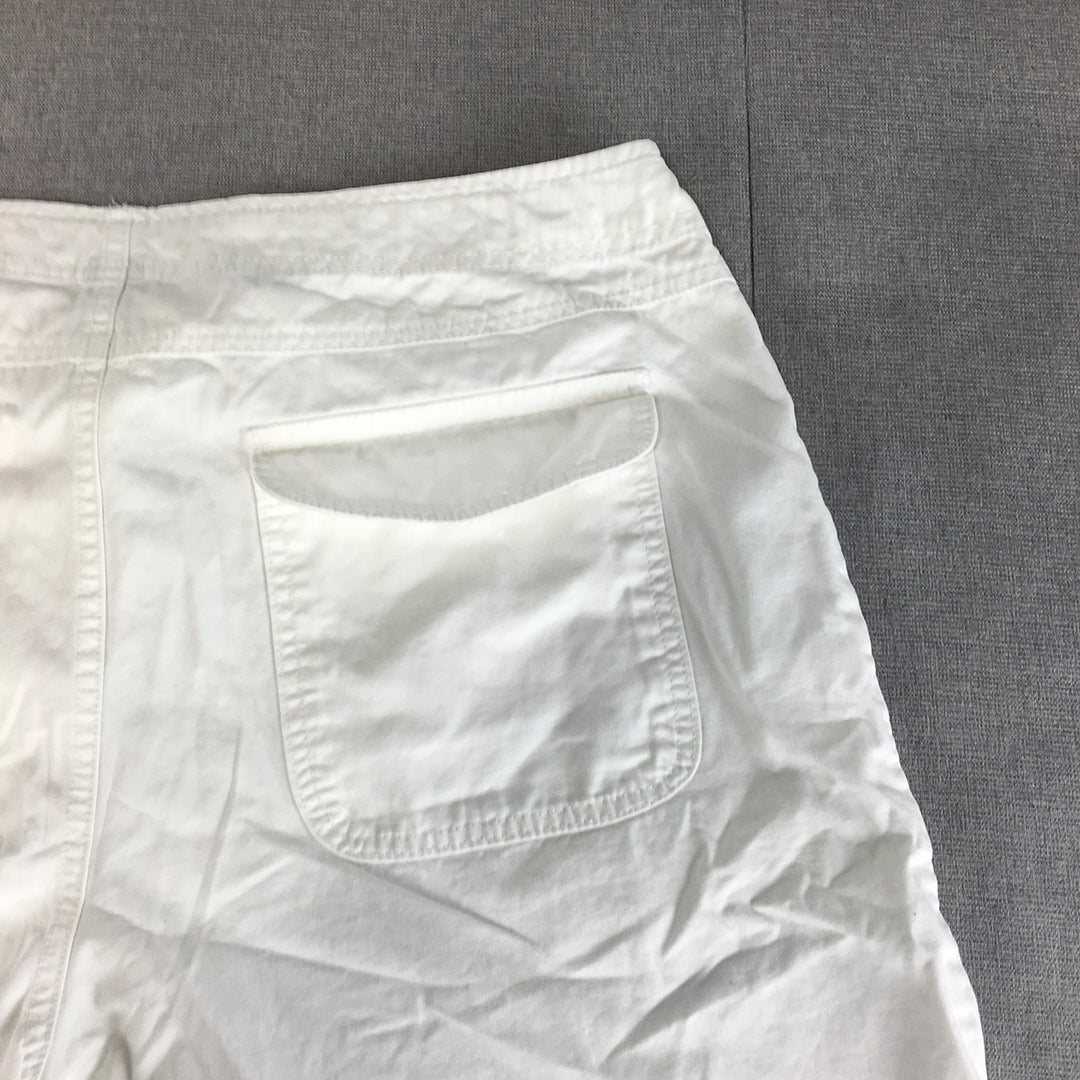 Mountain Lake Womens Shorts Size 12 White Pockets Drawstring