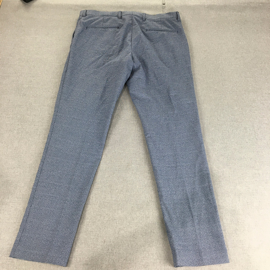 H&M Mens Dress Pants Size 36 R Blue Straight Leg Pockets