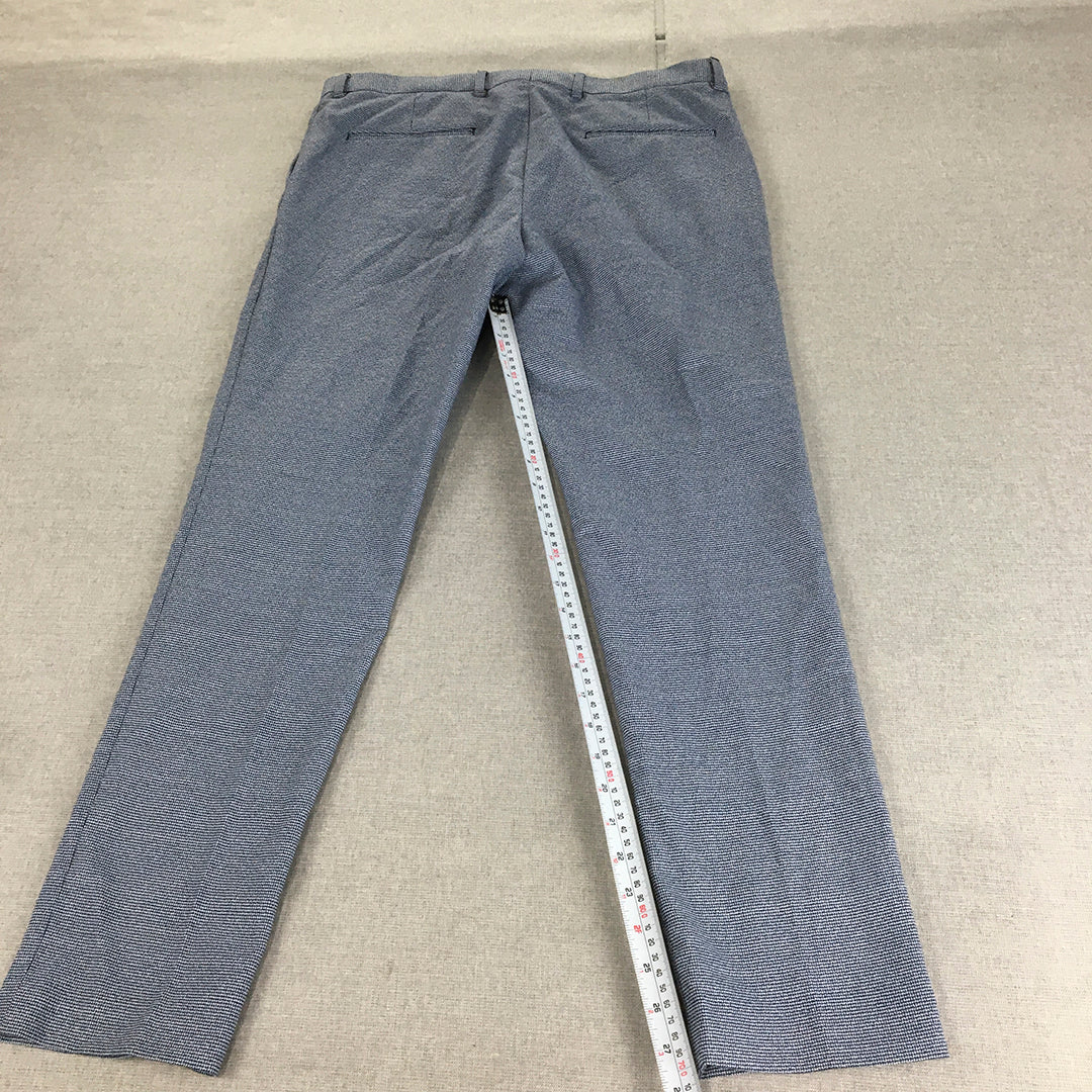 H&M Mens Dress Pants Size 36 R Blue Straight Leg Pockets