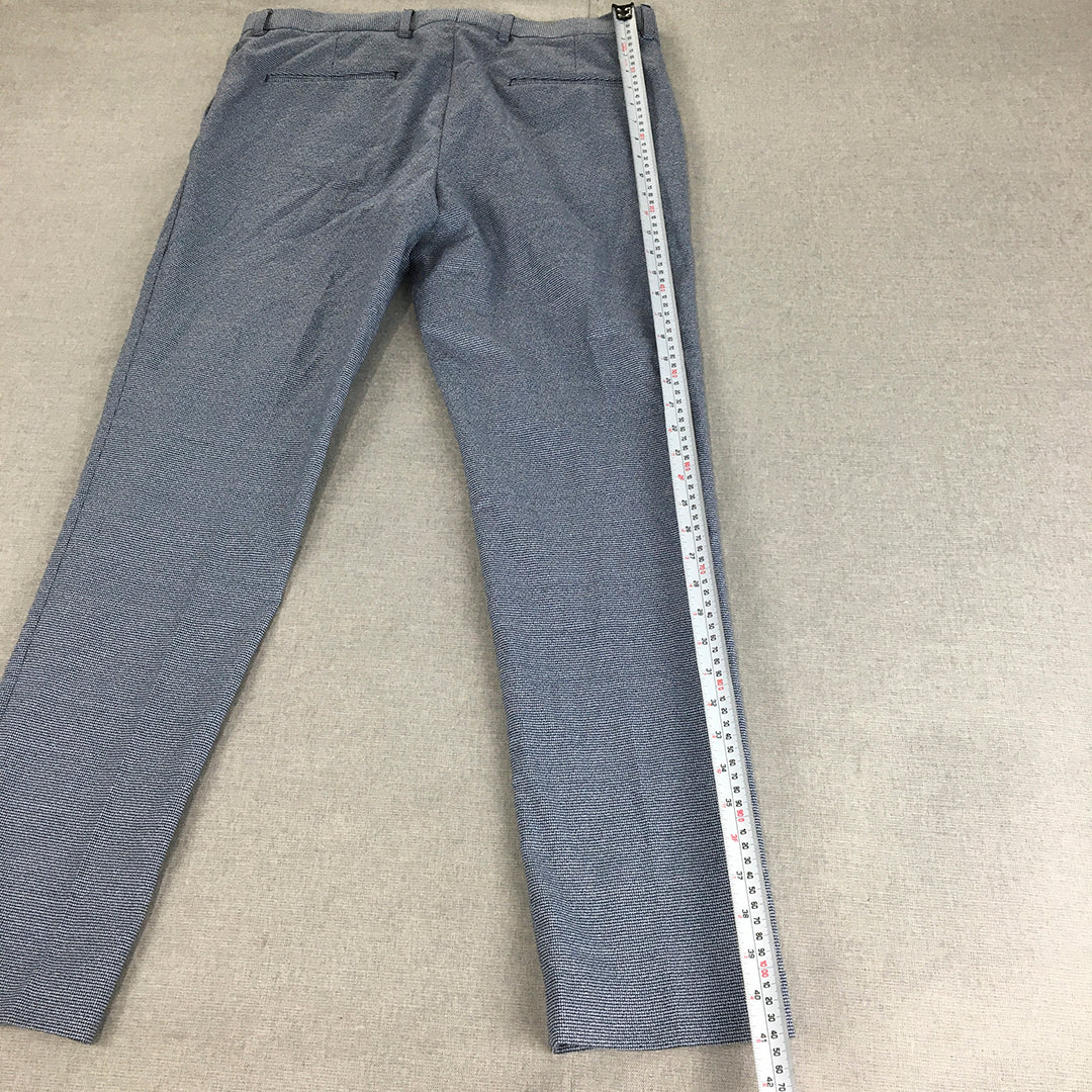 H&M Mens Dress Pants Size 36 R Blue Straight Leg Pockets