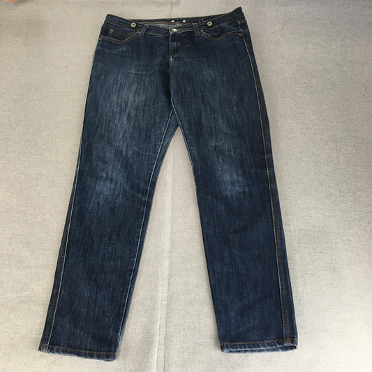 Tommy Girl Jeans Size 13 (W34 x L31) Blue Dark Wash Straight Womens Hilfiger