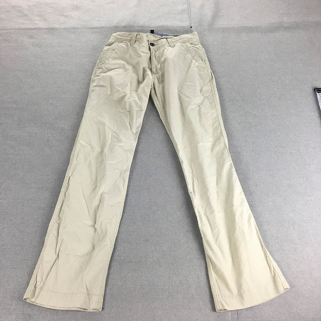 Colorado Mens Chino Pants Size 30 Grey Slim Fit Pockets Trousers