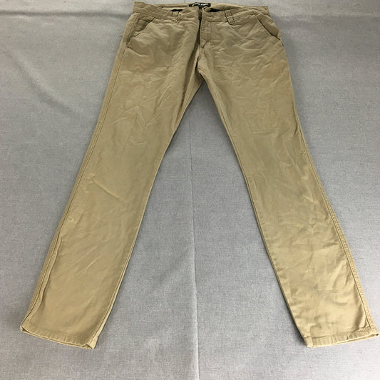 Zoo York Mens Chino Pants Size 36 Tan Brown Pockets Trousers