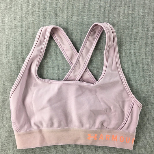 Under Armour Womens Sports Bra Size XS Pink Cropped Top