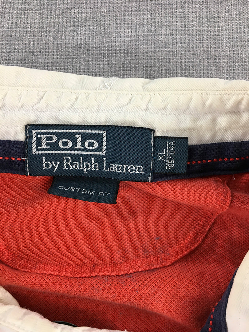 Polo Ralph Lauren Mens Shirt Size XL Red Big Pony Logo Short Sleeve Rugby