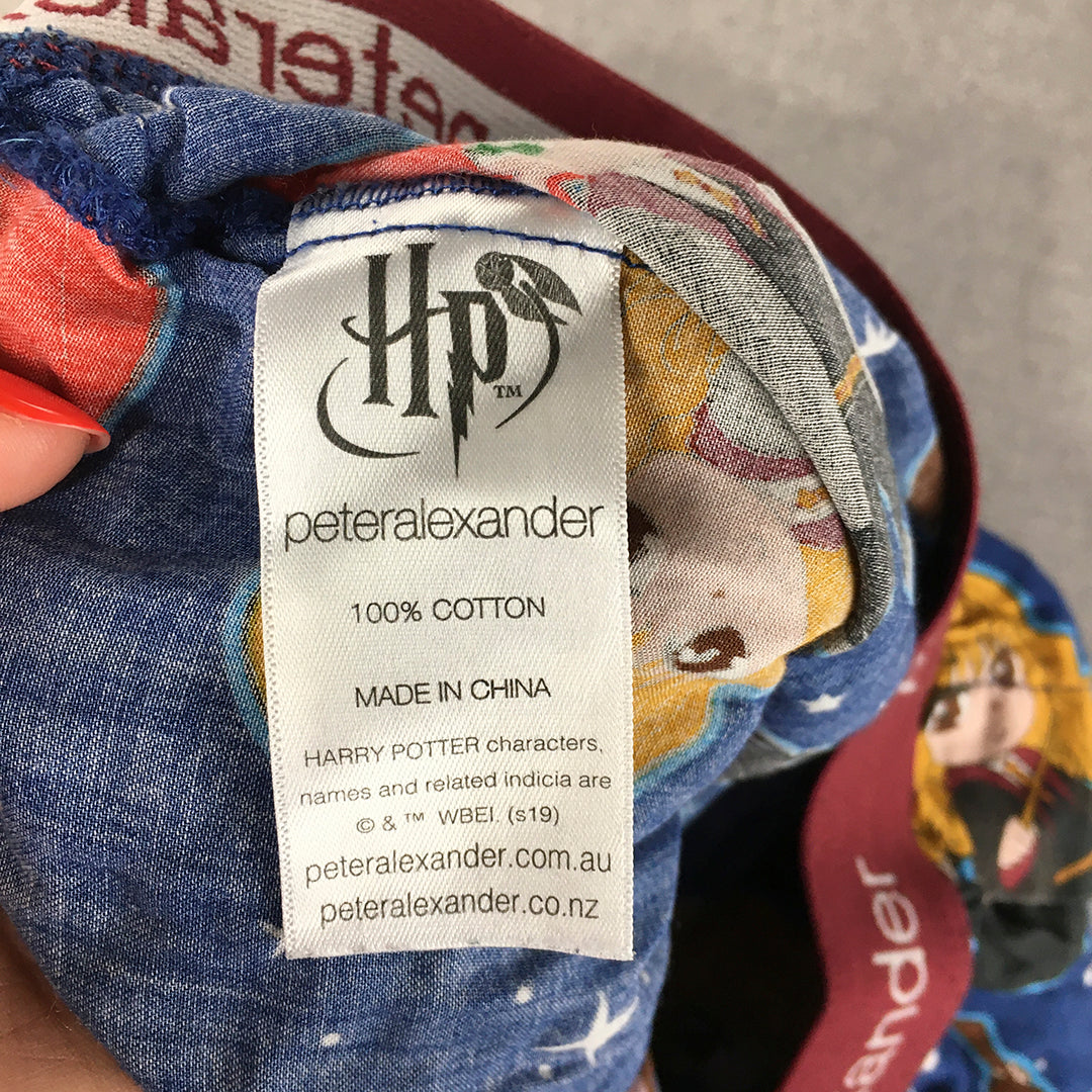 Peter Alexander Mens Sleep Shorts Size M Blue Harry Potter Pajama