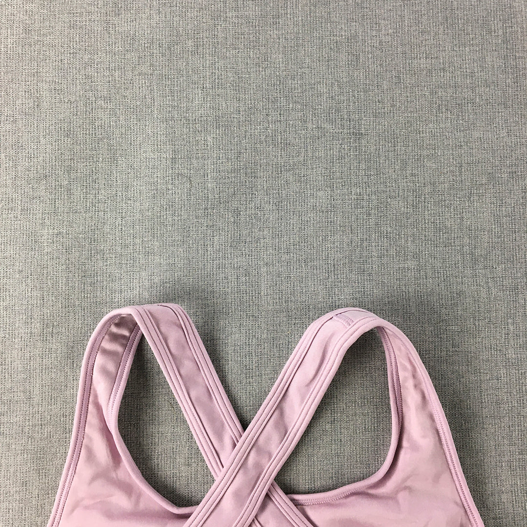 Under Armour Womens Sports Bra Size XS Pink Cropped Top