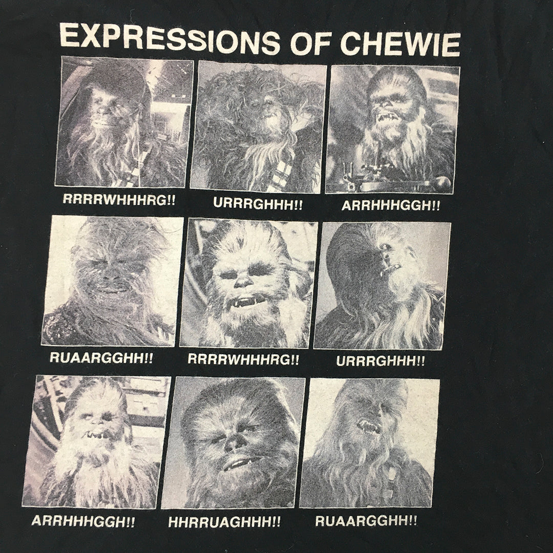 Star Wars Chewbacca Mens T-Shirt Size 4XL Black Short Sleeve Tee