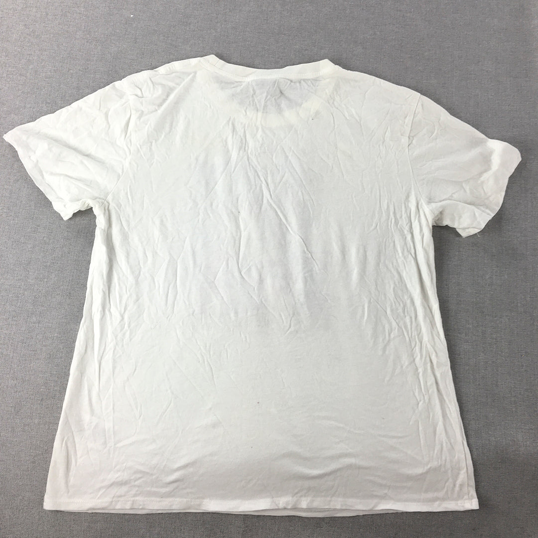 Swell Womens T-Shirt Size 8 White Short Sleeve Crew Neck Top