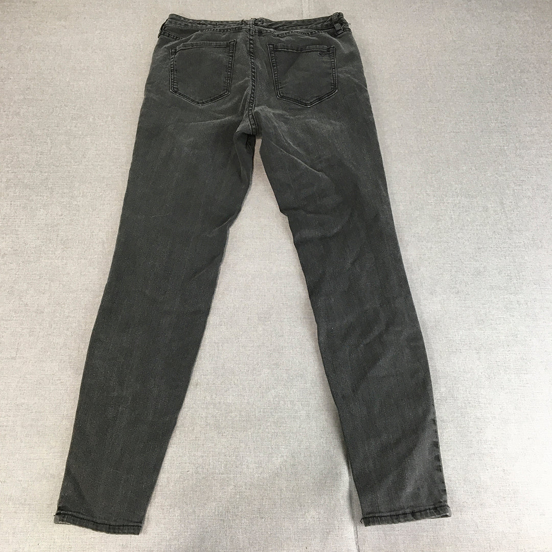 William Rast Womens Skinny Jeans Size 10 Black Light Wash Stretch Denim