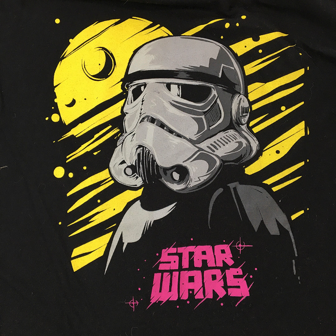 Star Wars Kids Boys T-Shirt Size 12 Black Stormtrooper Short Sleeve Top