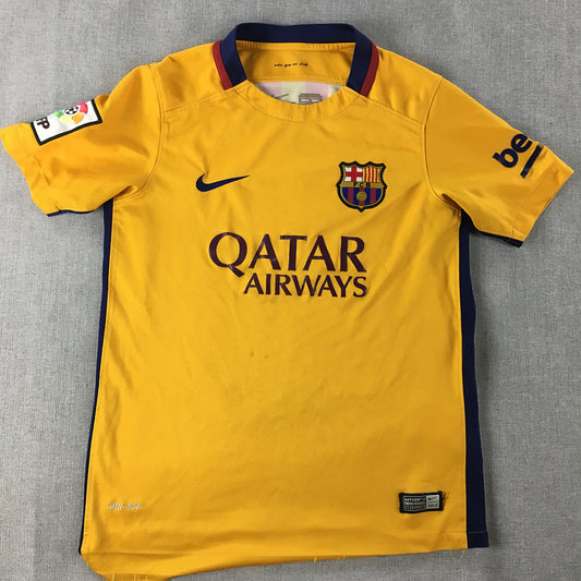 FC Barcalona 2015 / 2016 Away Shirt Kids Boys Youth Size M (10 - 12 Yrs) Jersey