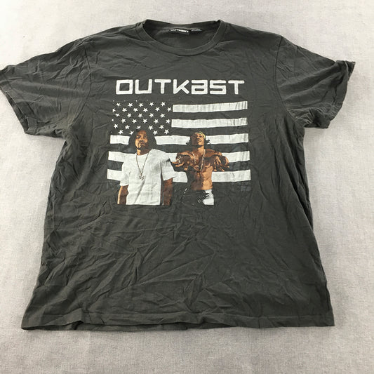 Outkast Mens T-Shirt Size 2XL Black Short Sleeve Tee