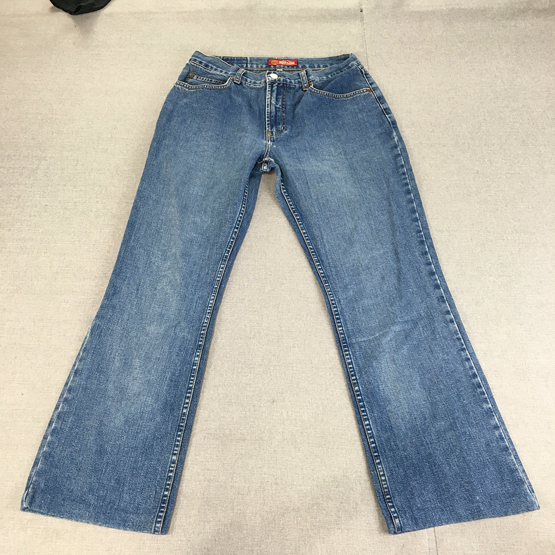 Vintage French Jeans Womens Size 10 Blue Bootcut Light Wash