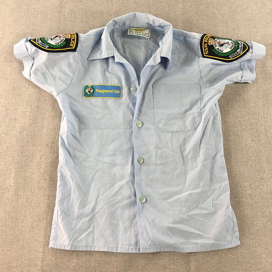 NSW Police Kids Uniform Shirt Size 6 Playground Cop Short Sleeve Costume