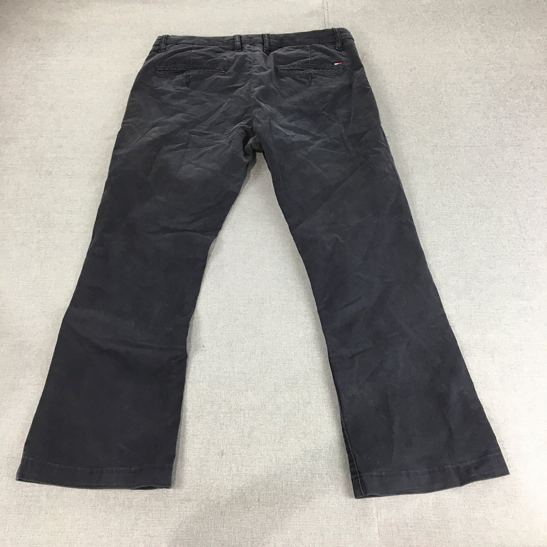 Tommy Hilfiger Mens Chino Pants Size 32 Navy Blue Straight Leg Pockets