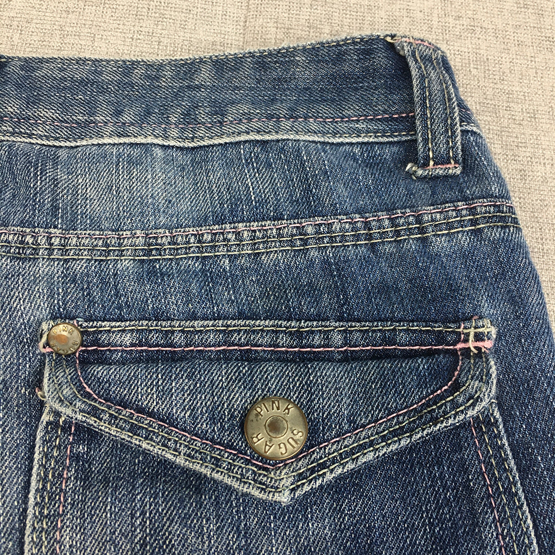 Pink Sugar Kids Girls Jeans Size 10 Blue Straight Leg Denim