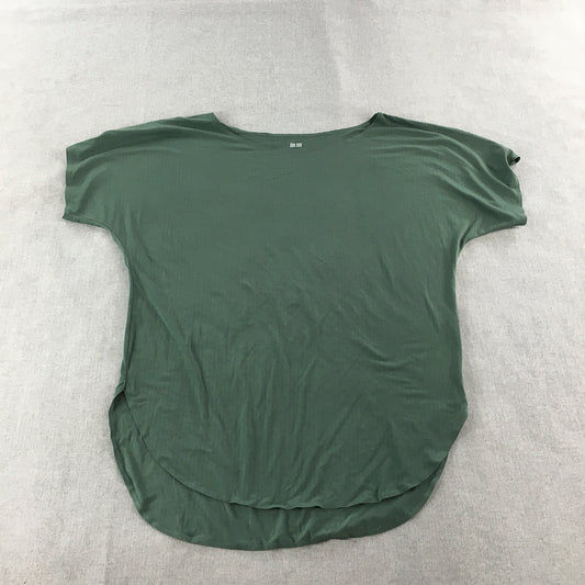 Uniqlo Womens T-Shirt Size S Green Short Sleeve Top