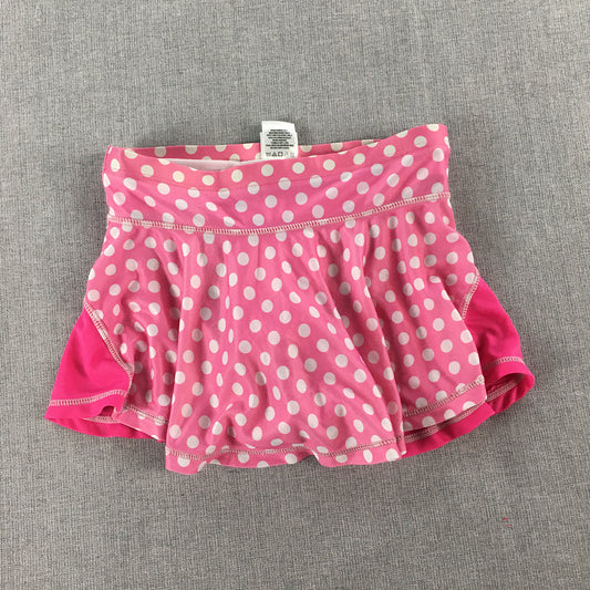 Disney Minnie Mouse Kids Girls Skort Skirt Shorts Size 5 Pink Polka Dot